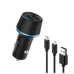 Oraimo Highway 12W Dual-USB Car Charger Kit with 2-in-1 Lightning and Micro-USB Cable