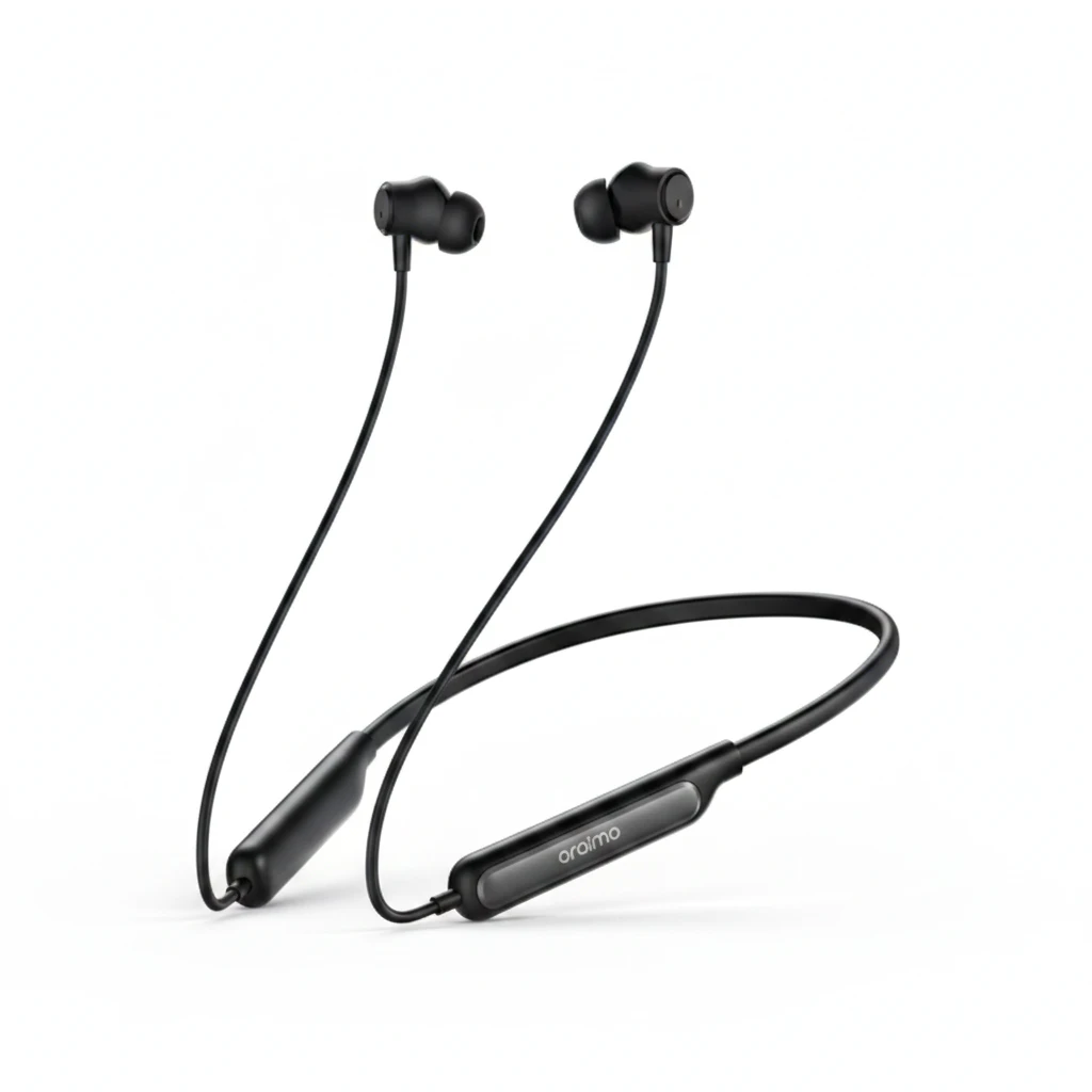 oraimo-wireless-neckband-earphones-with-deep-bass Oraimo Necklace 5 40-Hour Playtime Wireless Neckband Earphones - Image 1