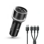 Oraimo Highway 15 15.5W Dual-USB Car Charger with 3-in-1 Cable